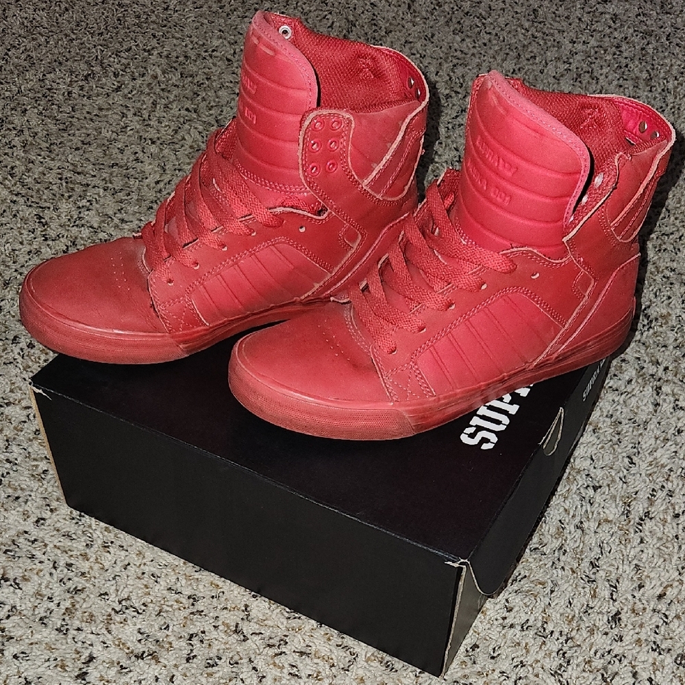 Red High-Top Women's Sneakers